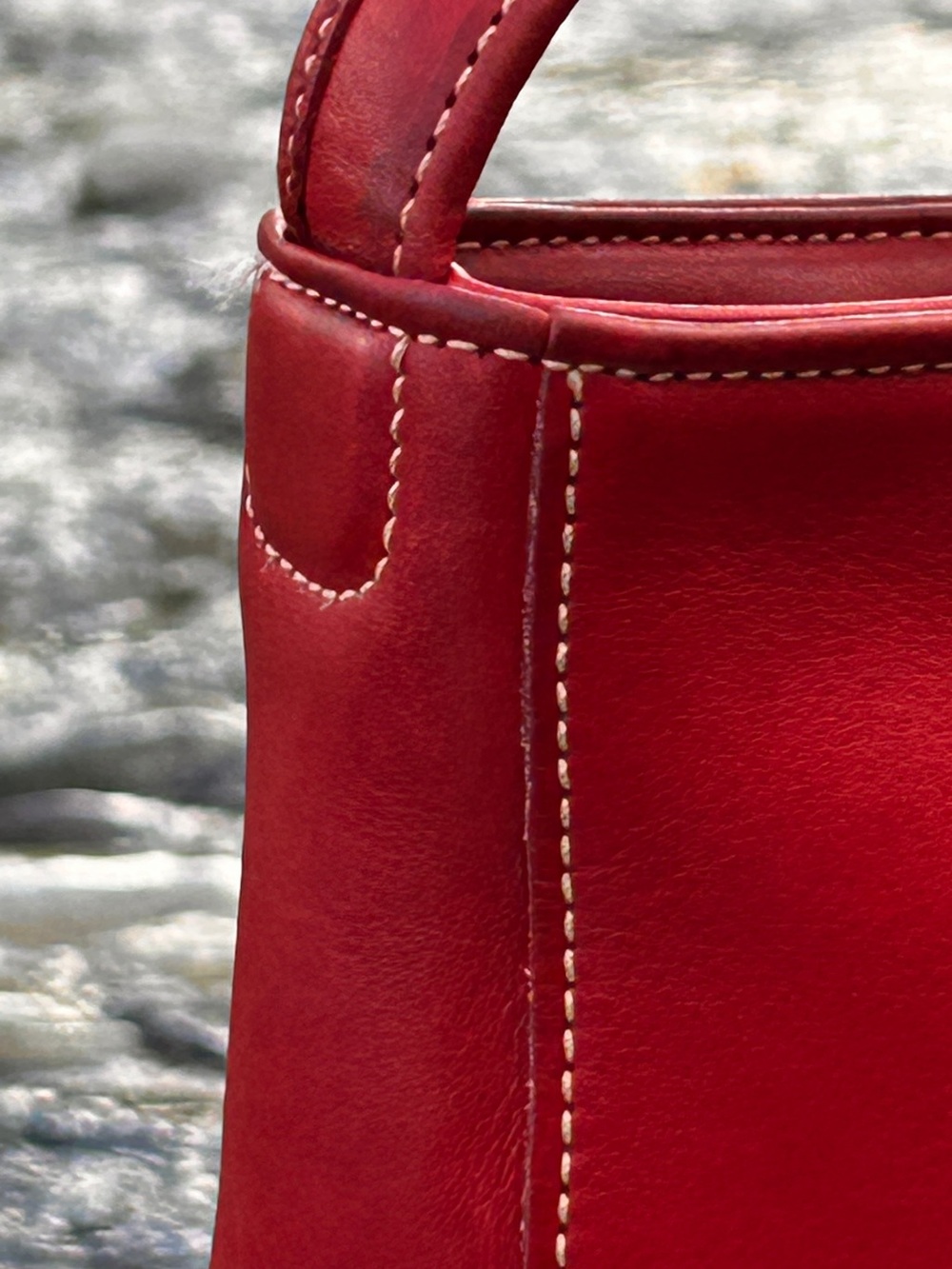 Vintage Coach 9309 Red Bleecker Top Zip Shoulder Bag Made in the USA 🇺🇸 - Picture 13 of 13